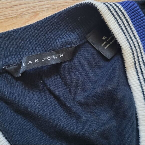 Sean Jean Tipped V Neck Knit Sweater XL - Picture 4 of 7